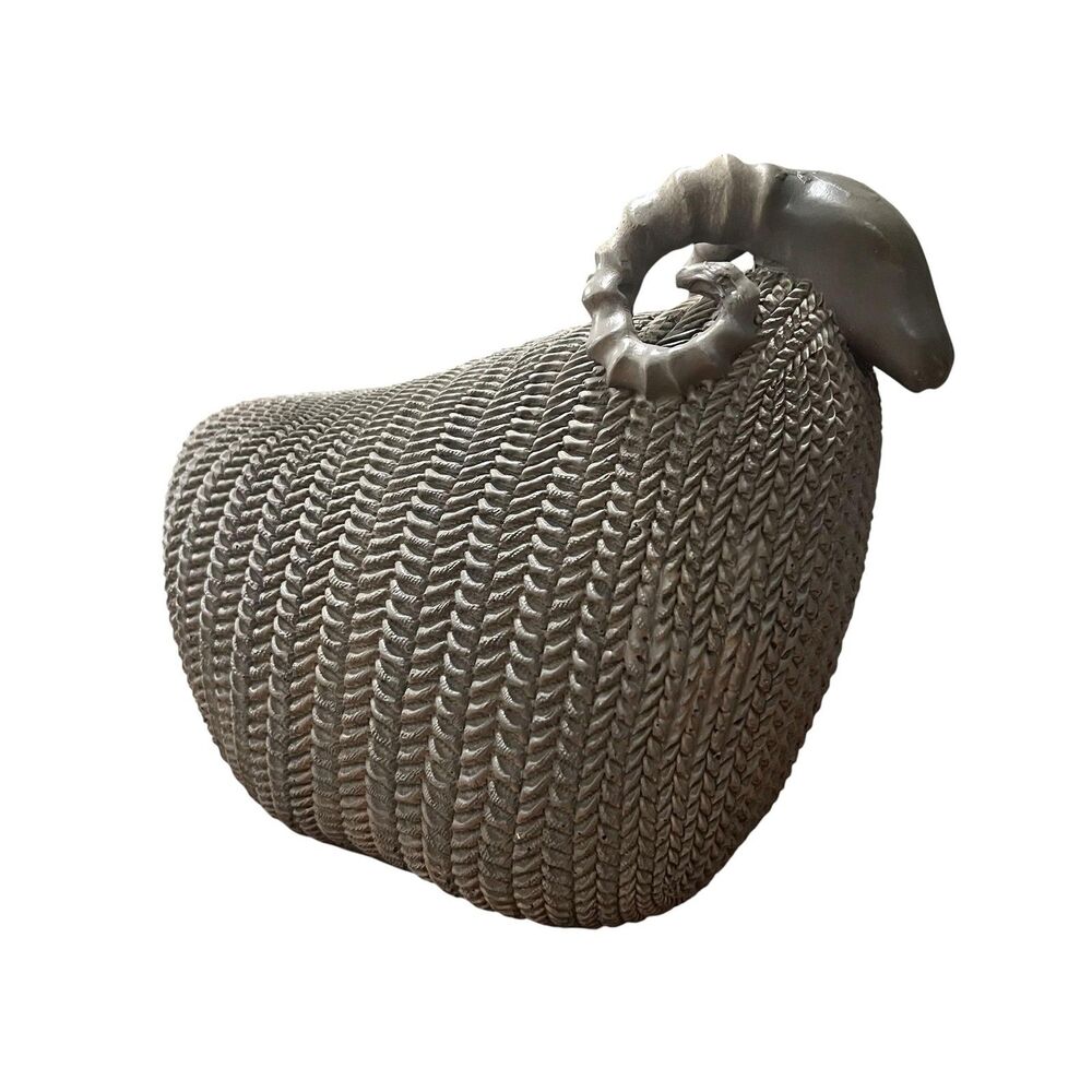 Capricorn Zodiac Ram Textured Resin Sheep Gray Farmhouse Decor Art Home Decor - Picture 12 of 12